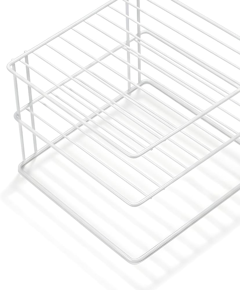 METALTEX – Corner Shelf Plate Holder – White