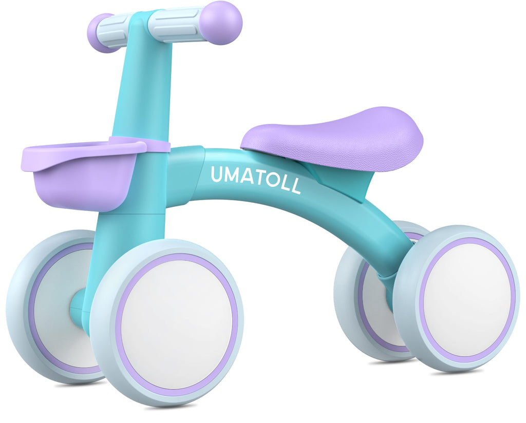 Umatoll Baby Balance Bike 1 Year Toy for 12-24 Months, Bicycle with Basket for Boys and Girls, First Birthday Christmas Gift