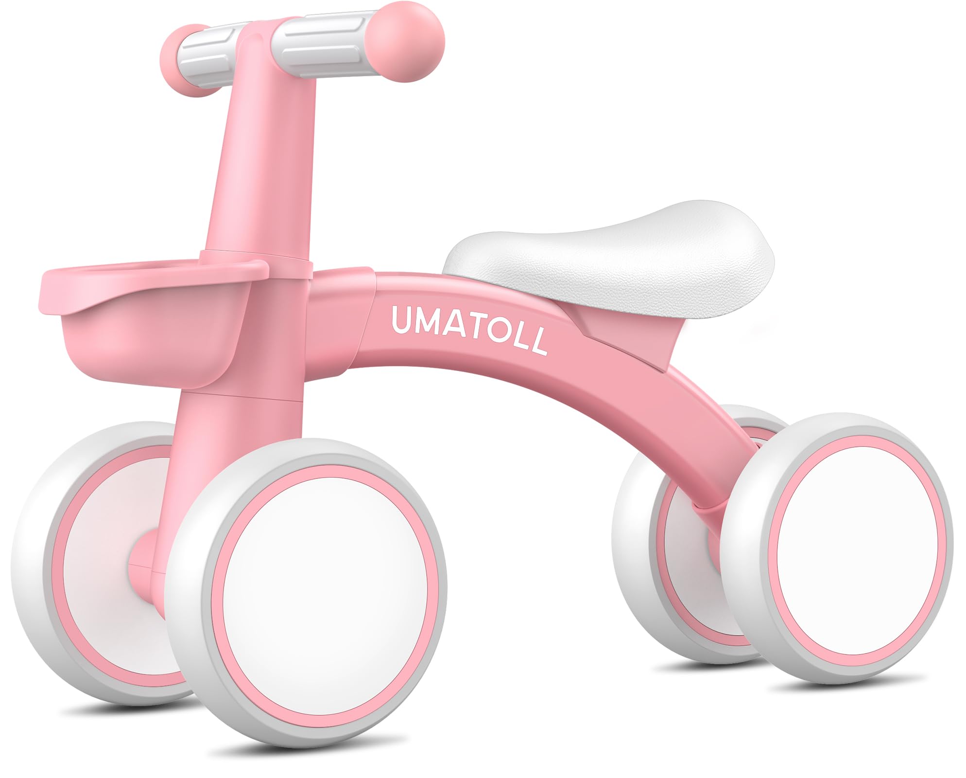 Umatoll Baby Balance Bike 1 Year Toy for 12-24 Months, Bicycle with Basket for Boys and Girls, First Birthday Christmas Gift