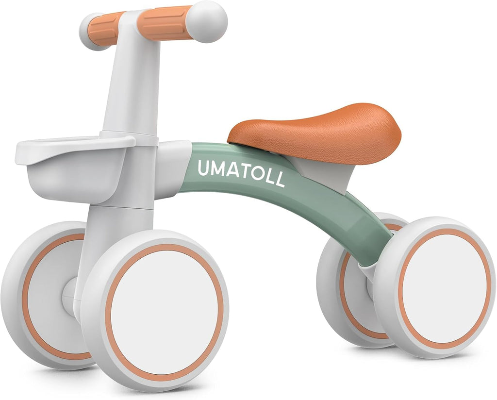 Umatoll Baby Balance Bike 1 Year Toy for 12-24 Months, Bicycle with Basket for Boys and Girls, First Birthday Christmas Gift