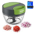 Ibergrif M501 Manual Chopper, Multipurpose Manual Onion Blender Cutter, BPA Free, Easy to Clean, Silent Operation, Herb Onion Chopper for Vegetables, Meat Nuts