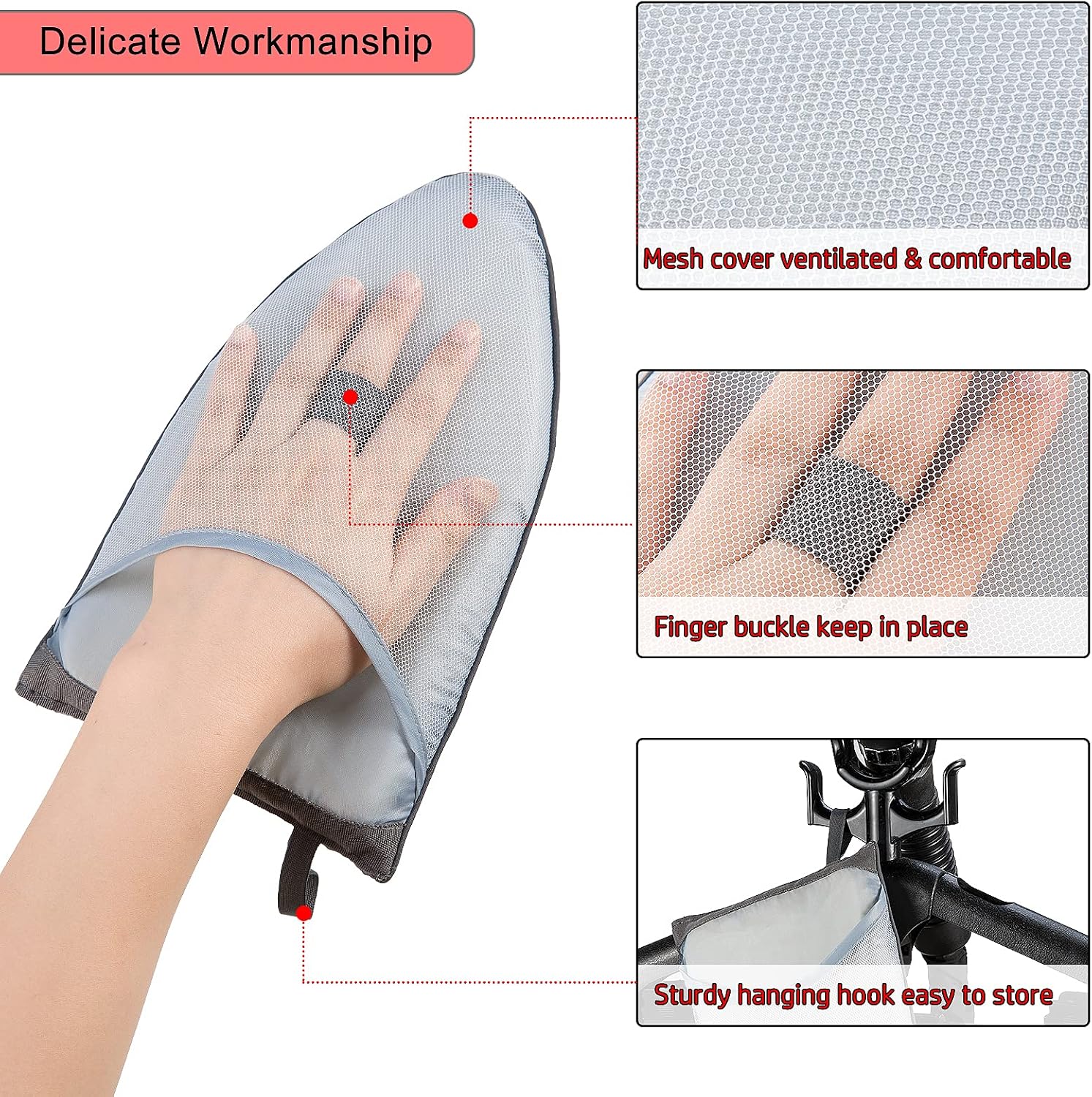 Heat Resistant Steam Ironing Glove, Full Protector for Steam Care, Iron for Clothes